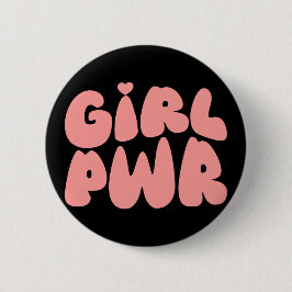 Feministisk tjejpower knapp