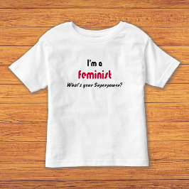 Feministisk toppen-slagord t-shirt