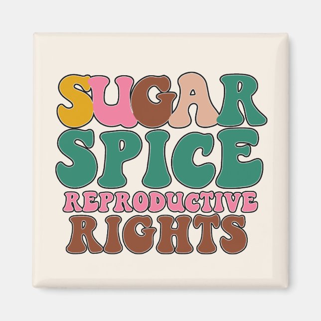 Feministisk träskdeka magnet (Framsidan)