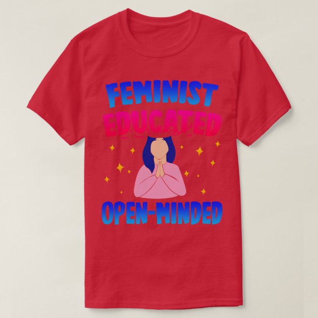 Feministisk utbildad OpenMinded T Shirt (Design framsida)