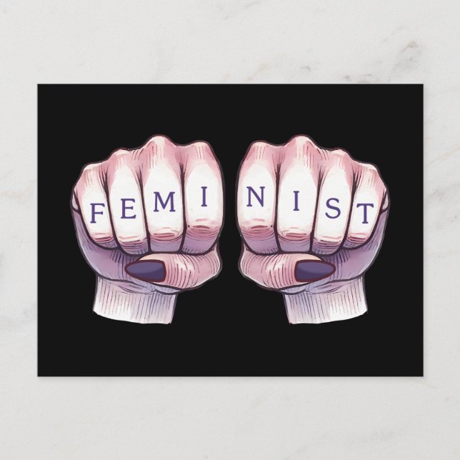 Feministiska fiender vykort (Framsida)