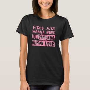 Feministiska Flickor Vill Bara Ha Grundläggande Mä T Shirt