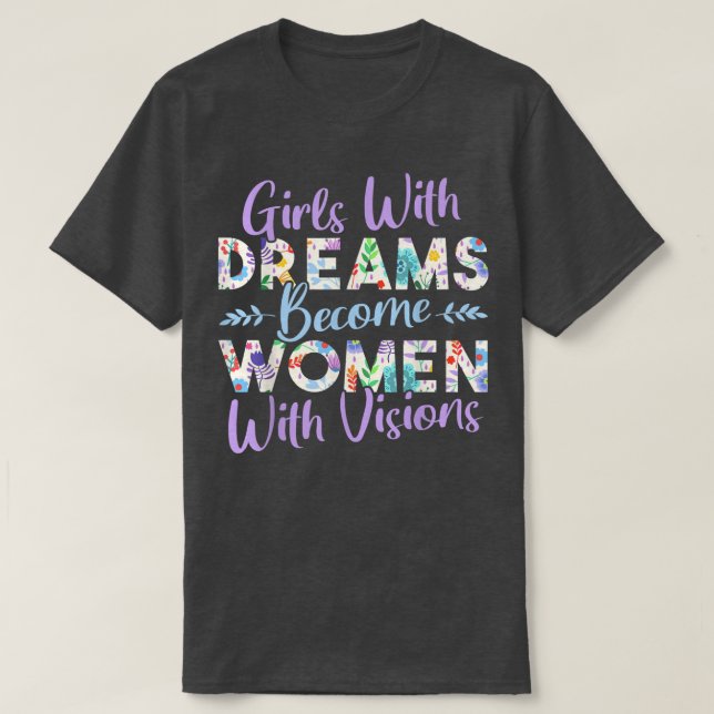 Feministiska kvinnor Höger Kvinnors egenmakt Blomm T Shirt (Design framsida)