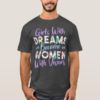 Feministiska kvinnor Höger Kvinnors egenmakt Blomm T Shirt