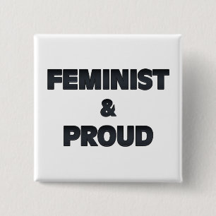 Feministiska och stolt 2 knapp