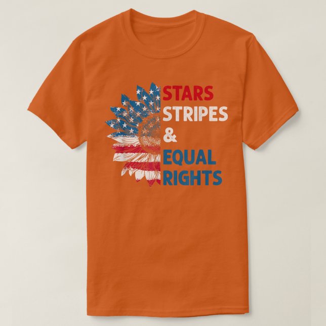 Feministiska stjärnor Rand jämlika Höger Amerikans T Shirt (Design framsida)