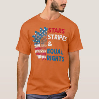 Feministiska stjärnor Rand jämlika Höger Amerikans T Shirt