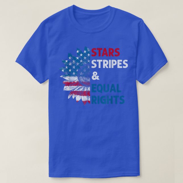 Feministiska stjärnor Rand jämlika Höger Amerikans T Shirt (Design framsida)