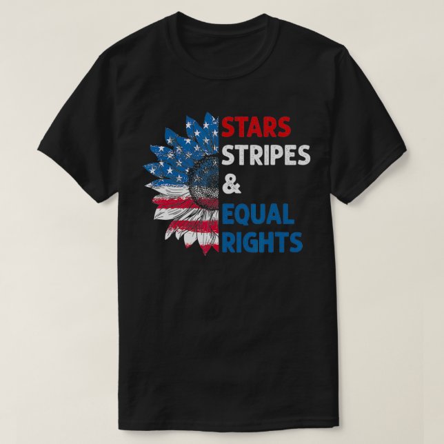 Feministiska stjärnor Rand jämlika Höger Amerikans T Shirt (Design framsida)