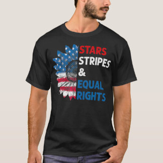 Feministiska stjärnor Rand jämlika Höger Amerikans T Shirt