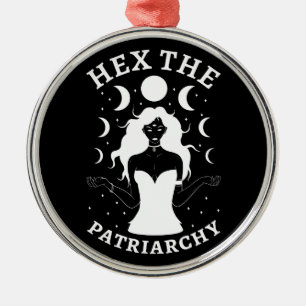 Feministiskt beck - hex för patriarkin II Julgransprydnad Metall