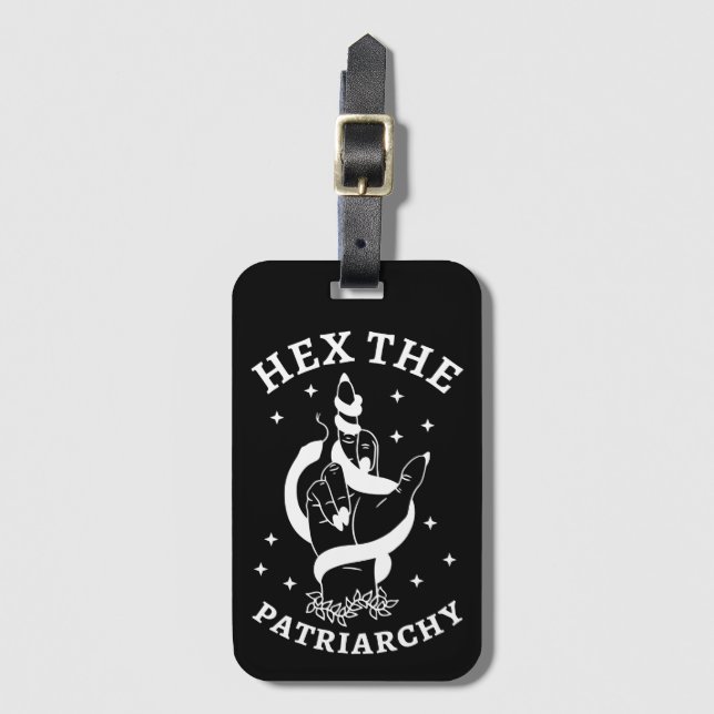 Feministiskt beck - hex för patriarkin III Bagagebricka (Framsida vertikal)