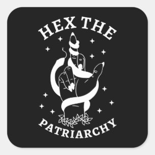 Feministiskt beck - hex för patriarkin III Fyrkantigt Klistermärke