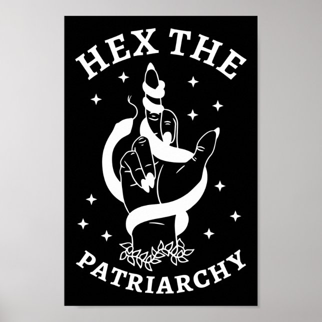 Feministiskt beck - hex för patriarkin III Poster (Framsidan)