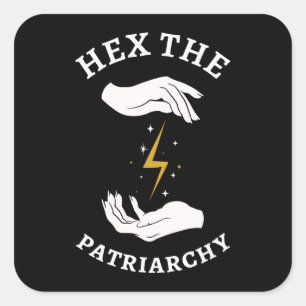 Feministiskt beck - hex patriarkin I Fyrkantigt Klistermärke