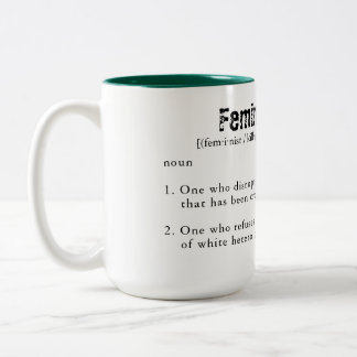 Feministiskt mördande tvåtonsidigt kaffe Mugg