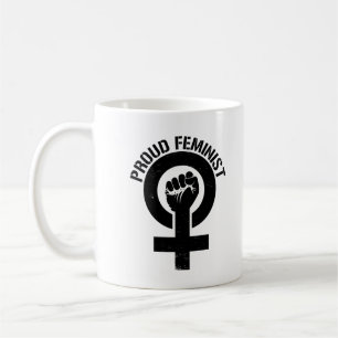 Feministiskt motstånd - stolt feminist -- kaffemugg