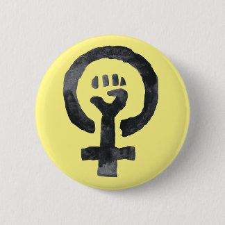 Feministiskt nävesymbol knapp