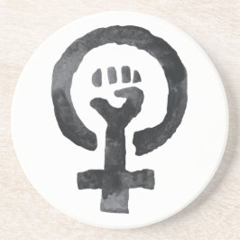 Feministiskt nävesymbol underlägg sandsten