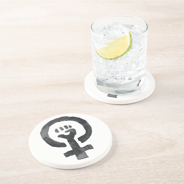 Feministiskt nävesymbol underlägg sandsten (Sidan)
