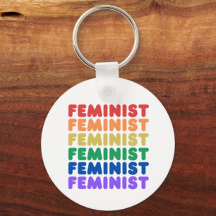 feministiskt pride - nyckelkedja för regnbåge nyckelring