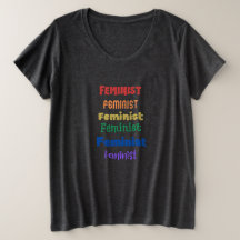 feministiskt pride "plus storlek" t-shirt