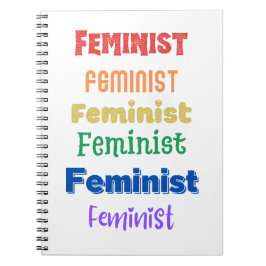 feministiskt pride - roligt typsnitt - journal anteckningsbok