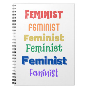 feministiskt pride - roligt typsnitt - journal anteckningsbok