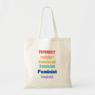 feministiskt pride - roligtens typsnitt - påse tygkasse