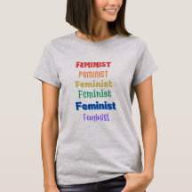 feministiskt pride - roligtens typsnitt - t-shirt