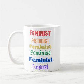 feministiskt pride - roligtens typsnitt - t-shirt kaffemugg