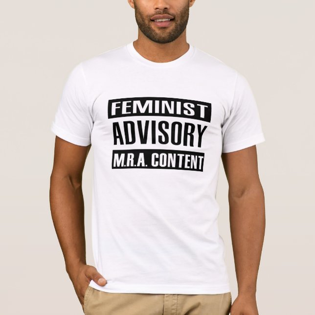 Feministiskt rådgivande MRA-innehåll Tee Shirt (Framsida)