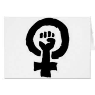 Feministiskt symbol hälsningskort