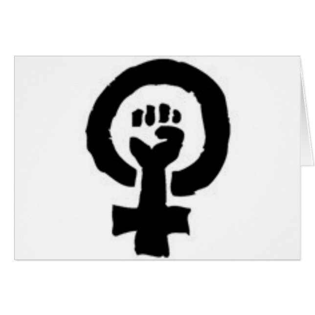 Feministiskt symbol hälsningskort (Framsidan Horizontal)