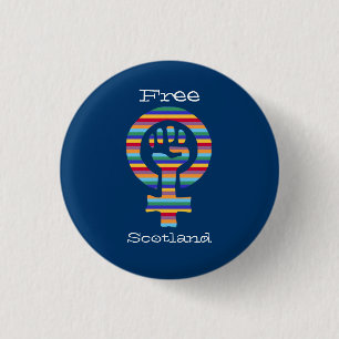 Feministiskt symbol Pinback Indy för skotsk Knapp