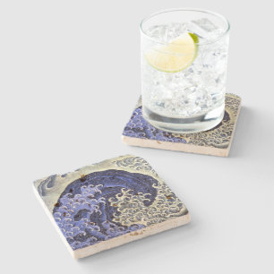 Feminvåg Hokusai Stenunderlägg