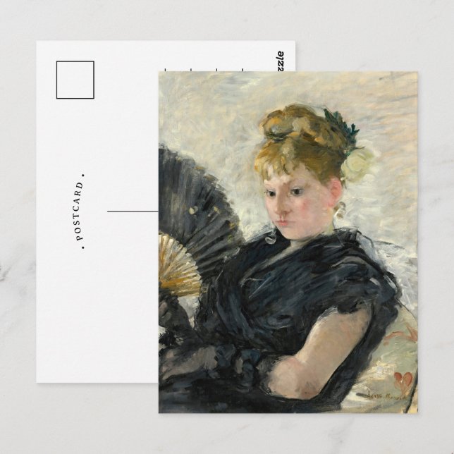 Femme À L’éventail | Berthe Morisot Vykort (Fram/baksida)