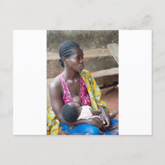 Femme africaine et son bébé. vykort