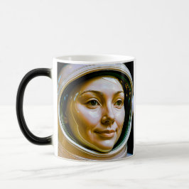 Femme cosmonaute magisk mugg