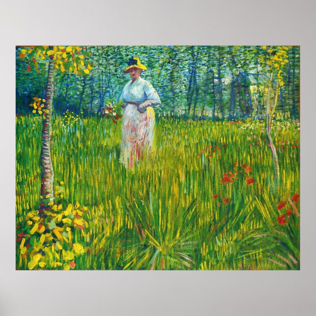Femme dans un Jardin (van Gogh) Poster (Framsidan)