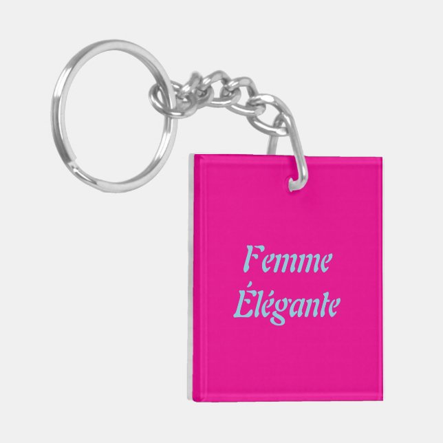 Femme Élégante Acrylic Keychain (Vänstra Framsidan)