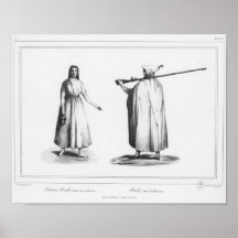 Femme et homme arabe, avec bournous