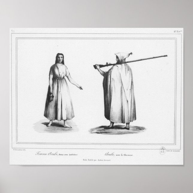 Femme et homme arabe, avec bournous poster (Framsidan)