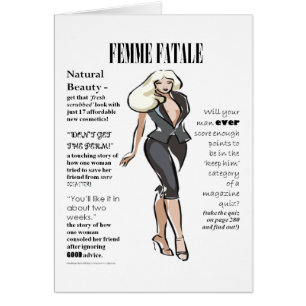 Femme Fatale kvinna kort