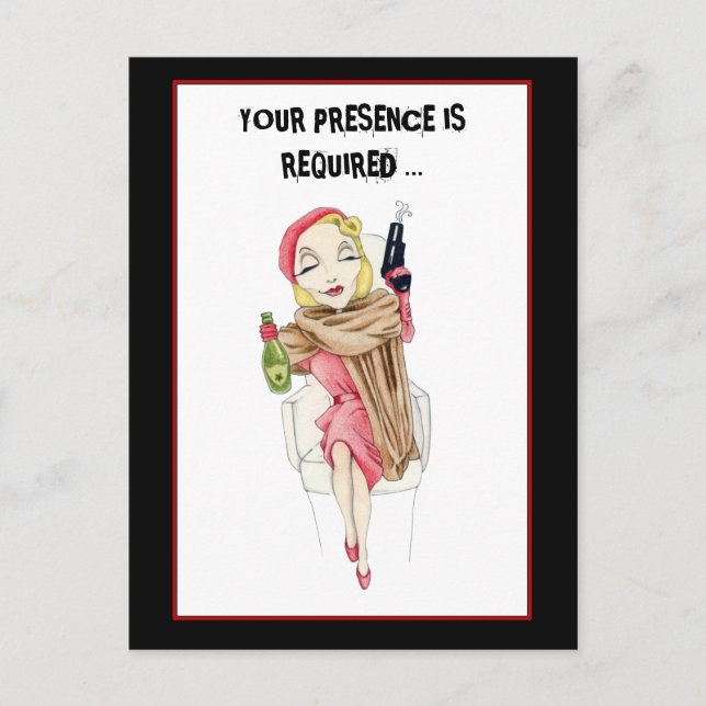 Femme Fatale Murder Mystoppjud Brevkort Inbjudan Vykort (Framsida)