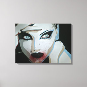 "Femme Fatale" sträckt kanvastryck