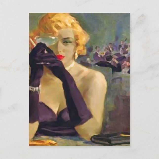 Femme Fatale - vykort/inbjudningar Vykort (Framsida)