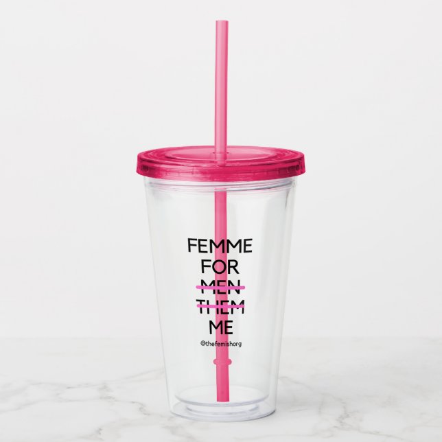 Femme for Me Tumbler Take Away Mugg (Framsida)