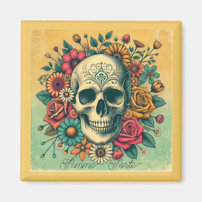 Femme Forte Skull Magnet (Framsidan)
