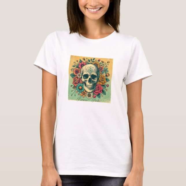 Femme Forte Skull T Shirt (Framsida)